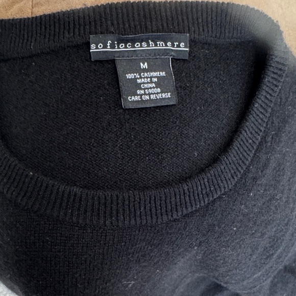 Sofia Cashmere Black Sweater/Cardigan - Picture 5 of 9
